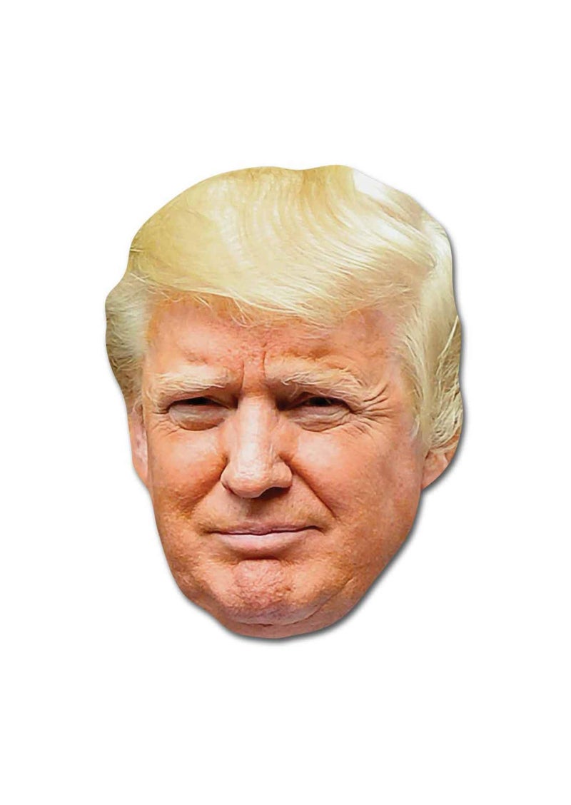 Star Cutouts SM251 Fun Cardboard Face Mask of Donald Trump. Great Talking Point, Fun for Events and Parties. Hand/A, Bronze - Image 1