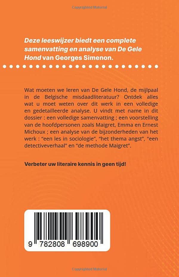 De Gele Hond van Georges Simenon (Boekanalyse): Volledige analyse en gedetailleerde samenvatting van het werk