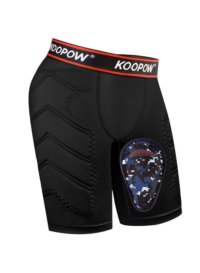 KOOPOW Boys Sliding Shorts Youth Baseball Cup Slider Shorts with Soft Protective Athletic Cup Baseball, Football, Lacrosse - Image 1