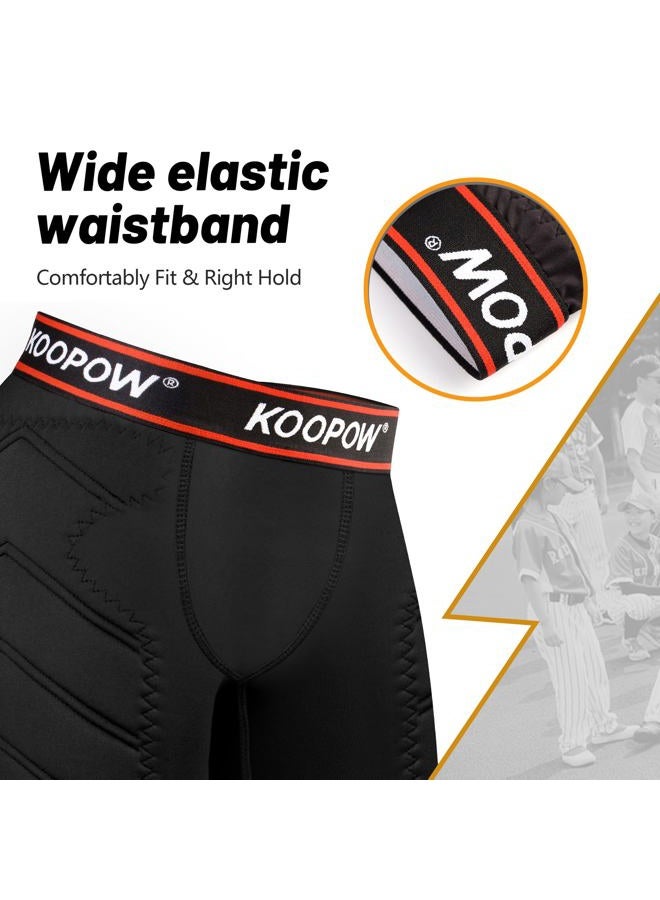 KOOPOW Boys Sliding Shorts Youth Baseball Cup Slider Shorts with Soft Protective Athletic Cup Baseball, Football, Lacrosse - Image 4