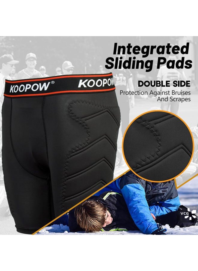 KOOPOW Boys Sliding Shorts Youth Baseball Cup Slider Shorts with Soft Protective Athletic Cup Baseball, Football, Lacrosse - Image 3