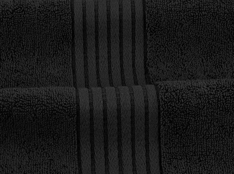 Utopia Towels 8-Piece Premium Towel Set, 2 Bath Towels, 2 Hand Towels, and 4 Wash Cloths, 100% Ring Spun Cotton Highly Absorbent Towels for Bathroom, Sports, and Hotel (Black) - Image 3