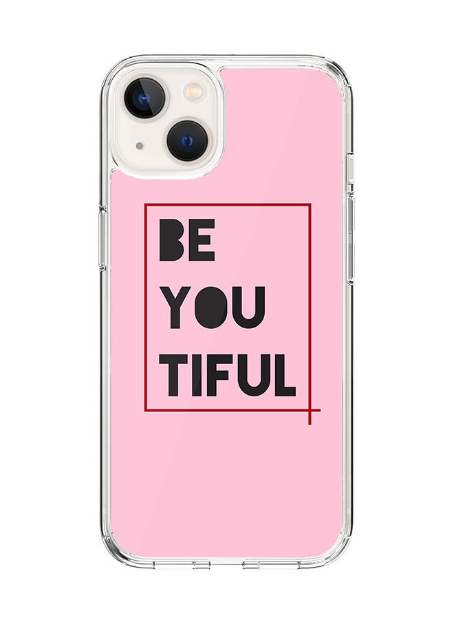 Stylizedd - Classic Clear Case for Apple iPhone 14 Hybrid Soft Case Flexible Edges Anti Drop TPU PC Gel Thin Transparent Cover [ Designed for Apple iPhone 14 ] - Beyoutiful Full Print - Image 1