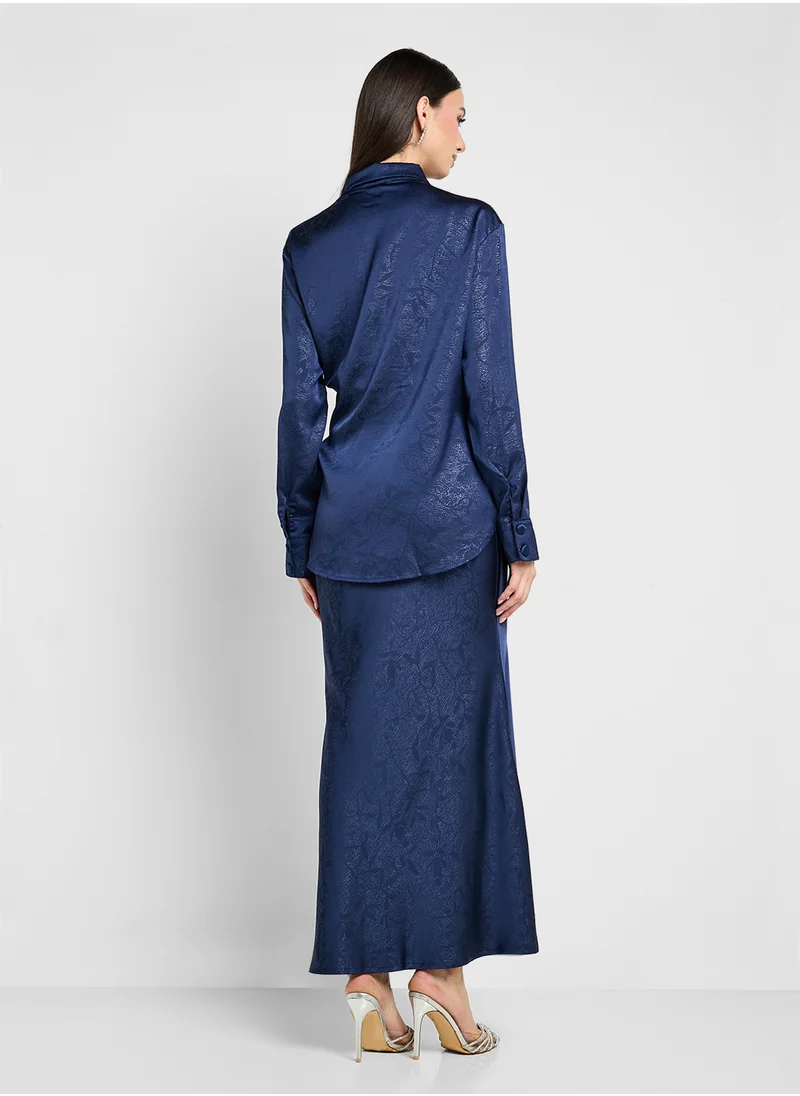 Khizana Printed Top & Skirt Set