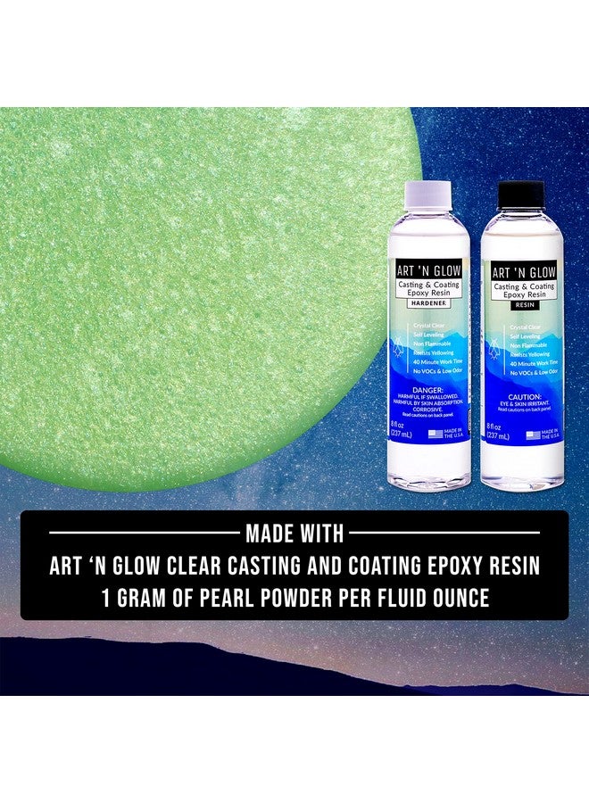 Art 'N Glow Mica Pearl Pigment Powder (Apple Green) - (.88 Ounce/25 Grams) - 10+ Colors Available - Image 2