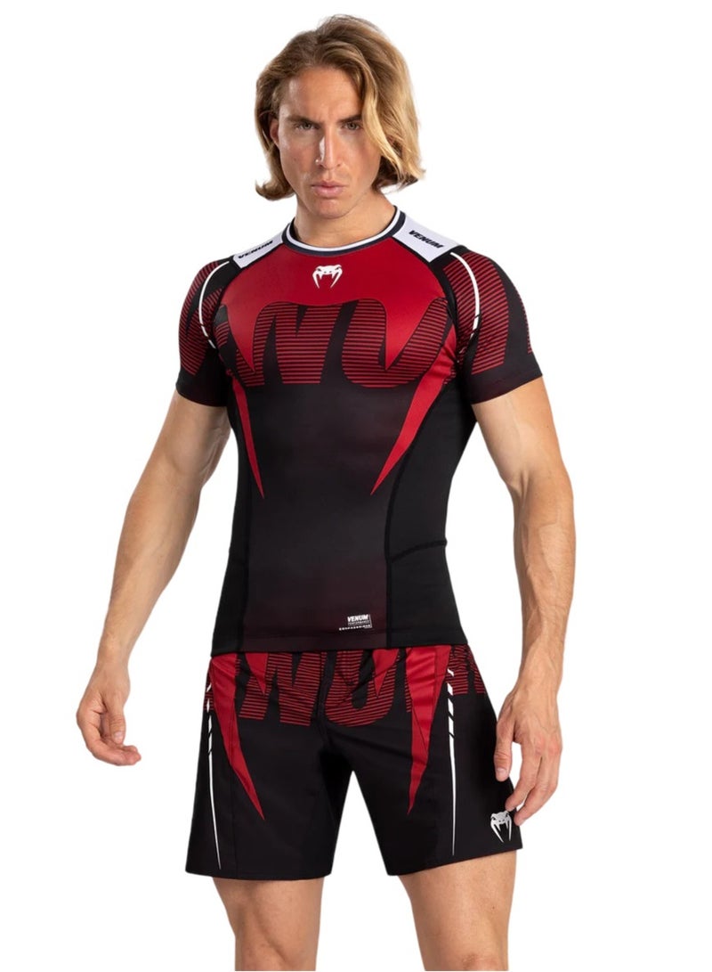 VENUM VENUM ADRENALINE RASHGUARD SHORT SLEEVES BLACK/RED - Image 1