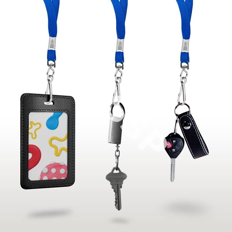 NSSP Tubeless Flat Lanyard ID Badge Lanyards with Swivel J-Hook for ID Name Tags and Badge Holders (Blue, Pack of 50) - Image 3
