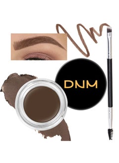 DNM evpct 2Pcs Eyebrow Gel Pomade Soft brown Shaping Kit with Dual-ended Brush Eyebrow Cream Styling Gel Kit Long Lasting Waterproof Eyebrow Paint Powder Pencil Tinting Kit pintura de cejas, SOFT BROWN  - Image 1