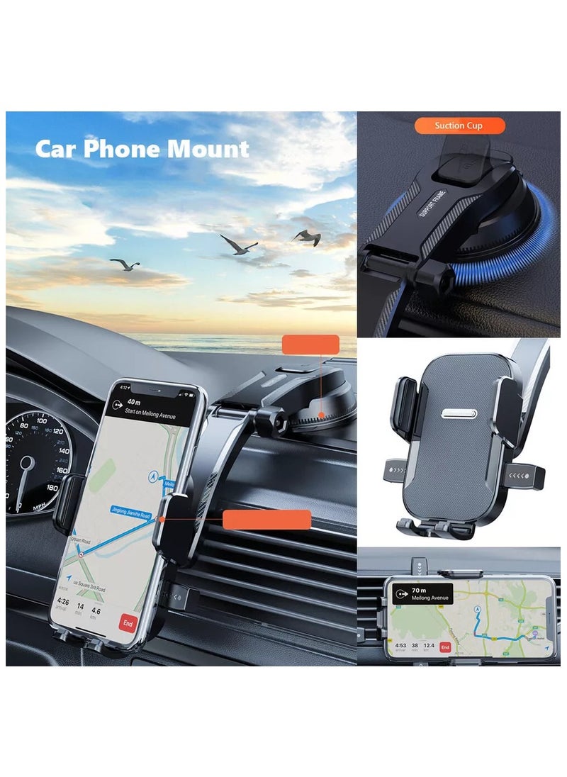 Generic 360  Rotating Truck Car Phone Holder - Dashboard & Windshield Mount Stand, GPS Cradle, Adjustable, Secure, Universal Phone Holder for Cars & Trucks (PD-1)  - Image 4
