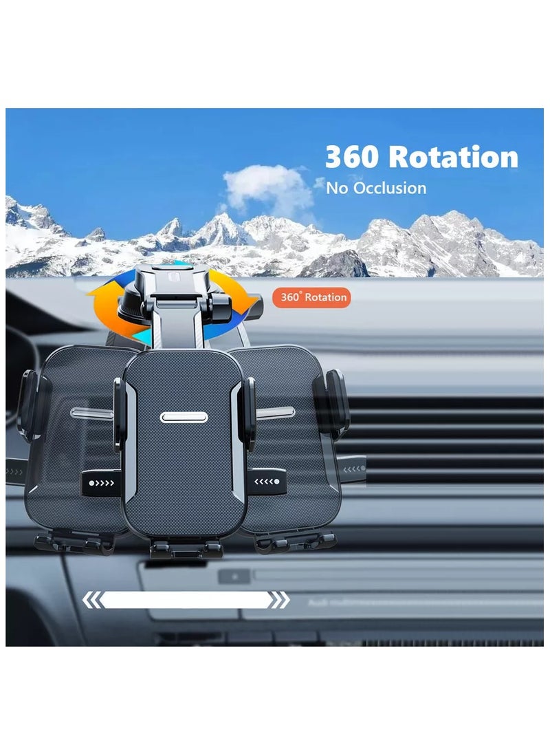 Generic 360  Rotating Truck Car Phone Holder - Dashboard & Windshield Mount Stand, GPS Cradle, Adjustable, Secure, Universal Phone Holder for Cars & Trucks (PD-1)  - Image 5
