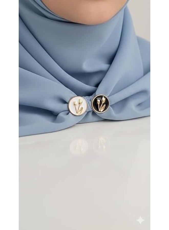 6 Pairs No-Snag Magnetic Hijab Pins Set – Multi-Design, Fabric-Safe Scarf Magnets - Image 5