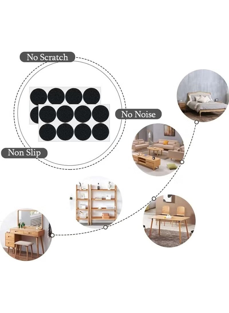 Non Slip Furniture Pads–30 PCS EVA Furniture Protector Self Adhesive Sticky Floor Protector Mat Furniture Grippers Chair Leg Pads Anti Scratch Foam Table Chair Sofa Sticky Floor Mat, Round - Image 3