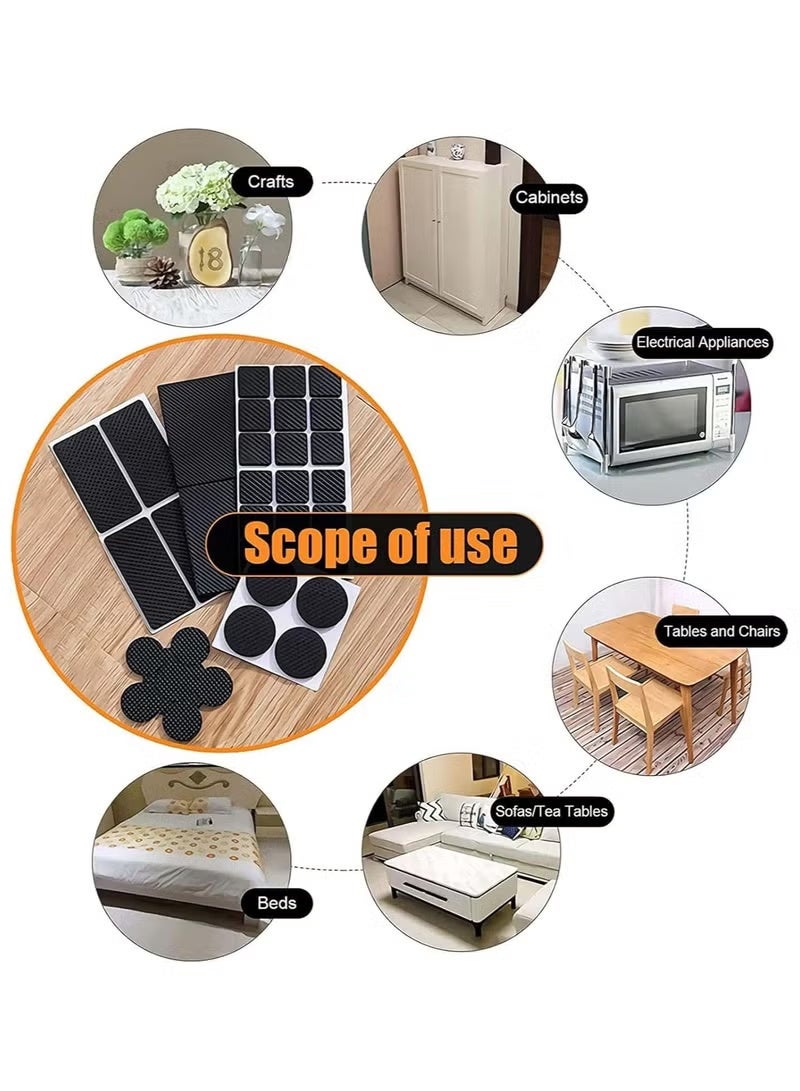 Non Slip Furniture Pads–30 PCS EVA Furniture Protector Self Adhesive Sticky Floor Protector Mat Furniture Grippers Chair Leg Pads Anti Scratch Foam Table Chair Sofa Sticky Floor Mat, Round - Image 4