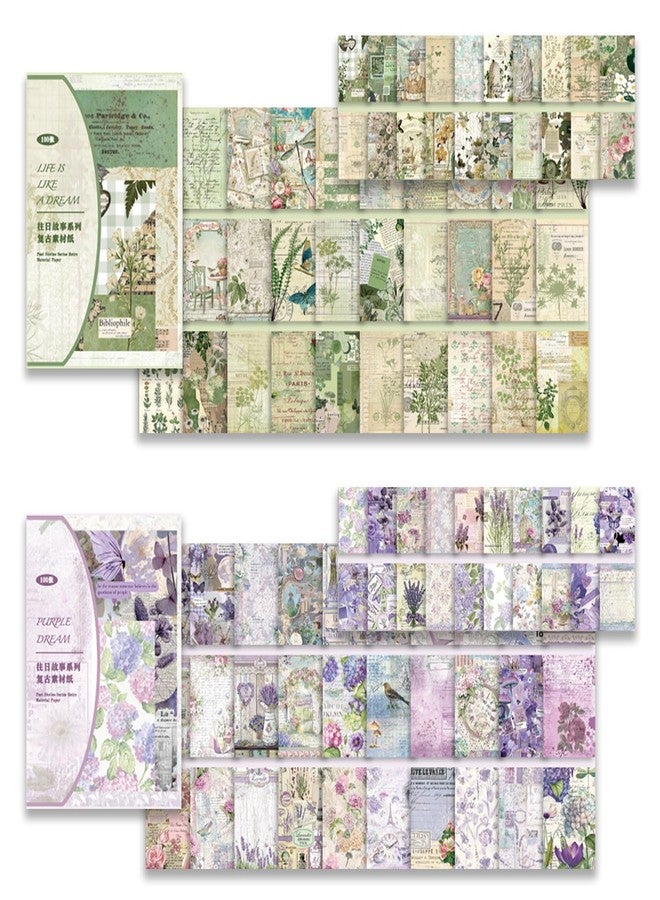 SIBLYMONA 200Pcs Deco Papers for Scrapbooking, Vintage Decoupage Paper Junk Journal Supplies Decor Wall Art Collage Album (SetB) - Image 1