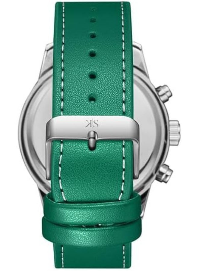 كينيث سكوت ساعة كينيث سكوت للرجال بحركة إبسون ، مينا تناظري وسوار جلدي - -، أخضر - Image 3