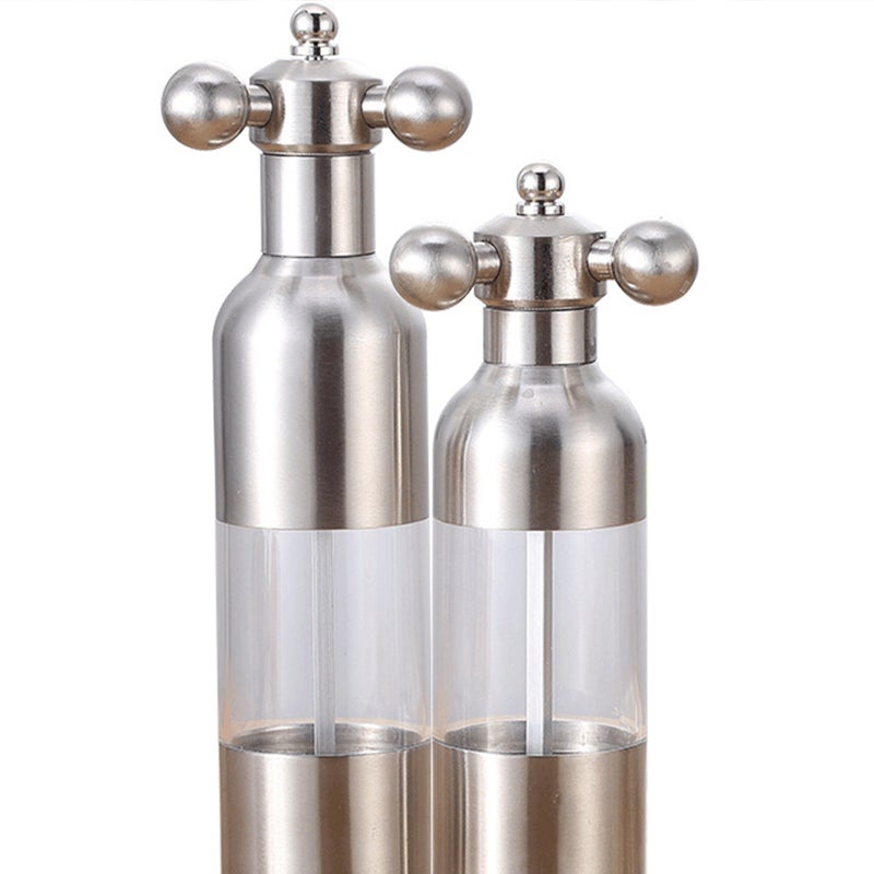 Stainless Steel Pepper Manual Pepper Mill Hand Kitchen Tool - Size L - Image 2