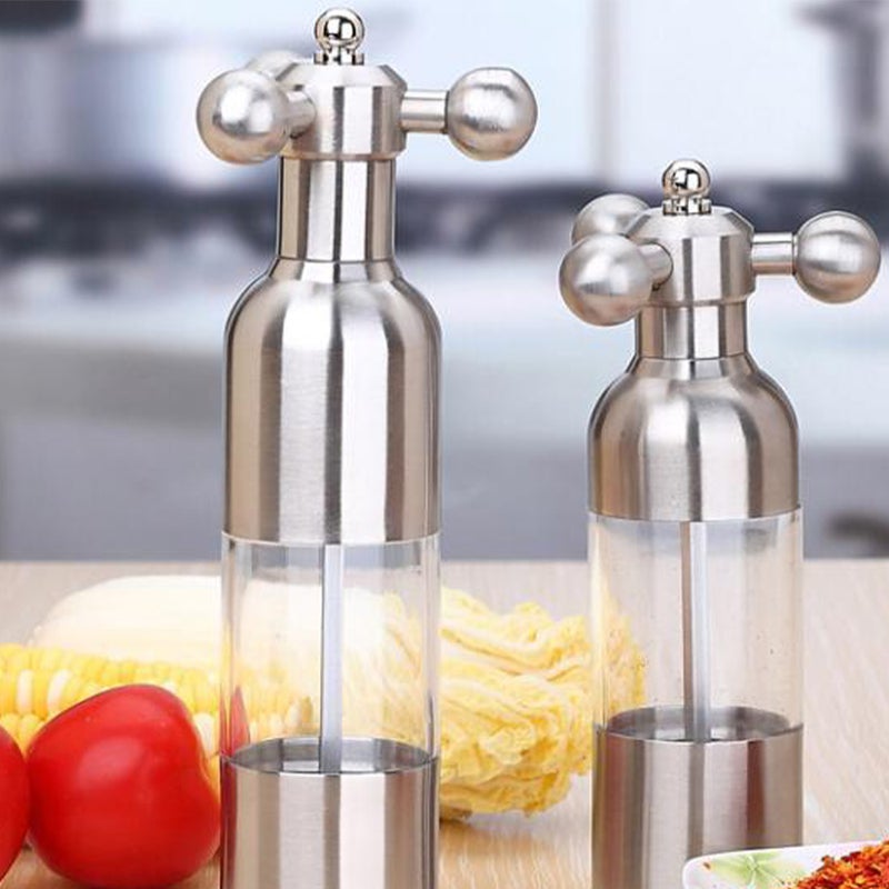 Stainless Steel Pepper Manual Pepper Mill Hand Kitchen Tool - Size L - Image 1