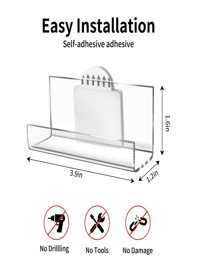 HEKORE 6 Pcs Vinyl Record Display Shelf Wall Mount, Adhesive Clear Acrylic Album Holder, Invisible Floating Shelves for Wall No Screw, CD Shelf, Kids Bookshelf (6) - Image 3