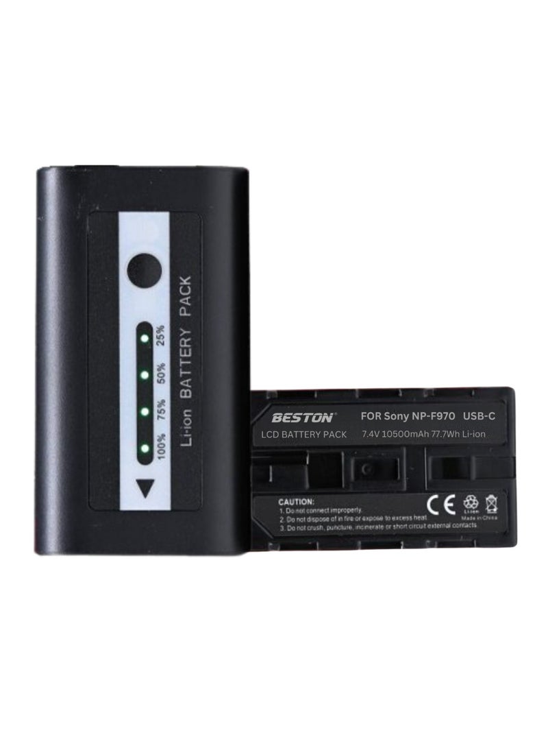 Beston NP-F970 PD 30W Rechargeable Digital Battery (10500mAh, 7.4V)