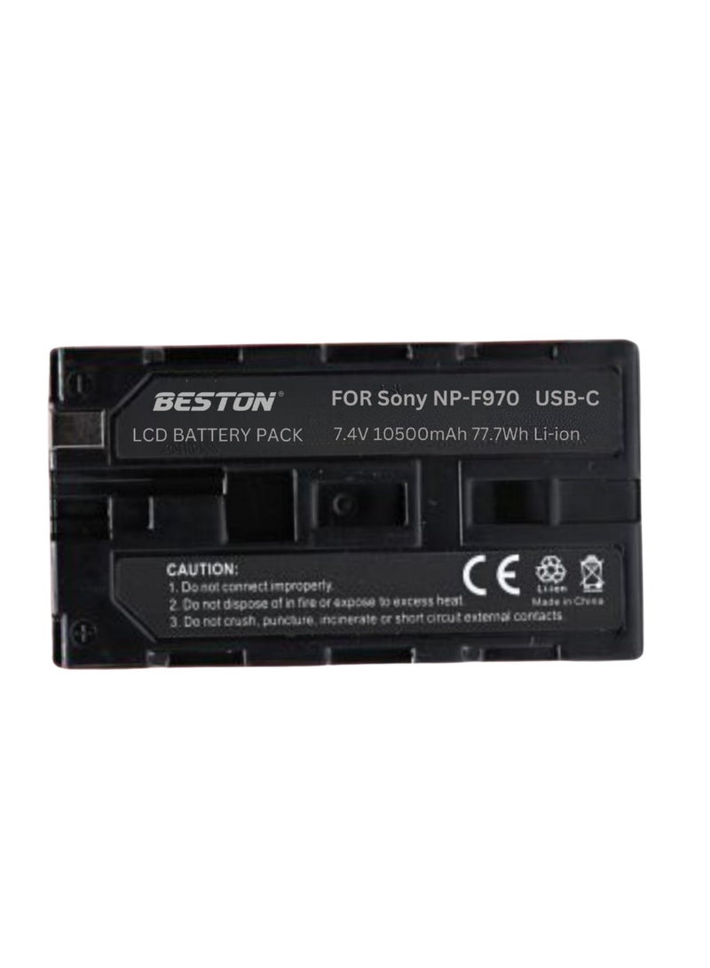 Beston NP-F970 PD 30W Rechargeable Digital Battery (10500mAh, 7.4V)