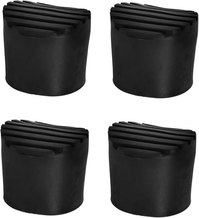 4 Pcs Non Slip Rubber Ladder Feet Pads Replacement Tips Wear Resistant Black - Image 1