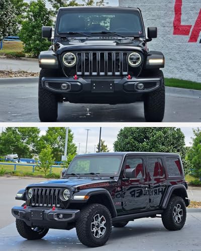 Wocch Front License Plate Frame for Jeep Wrangler JL JLU Gladiator JT 2018-2026 (for Plastic Bumper ONLY) Front Bumper License Plate Holder Mounting Bracket Cover Replace# 68293738AA CH1068167 - Image 5