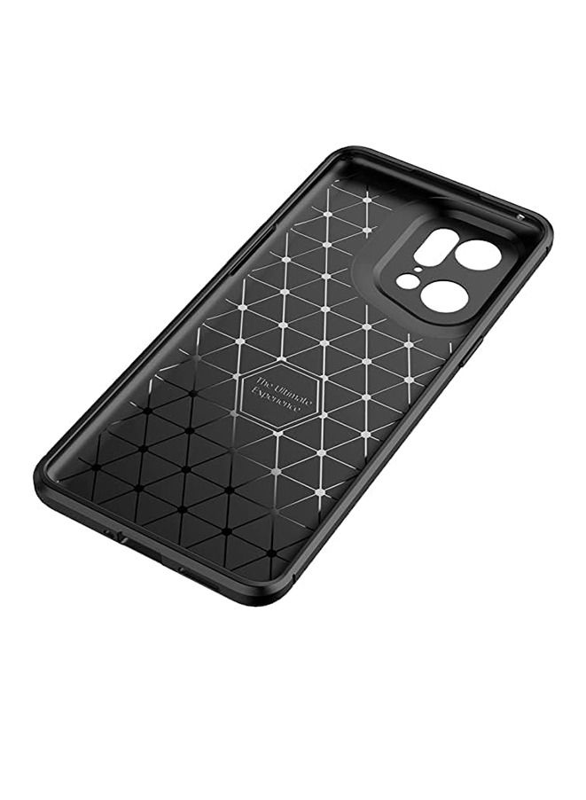 Muyixin جراب هاتف محمول مناسب لهاتف OPPOfindx5، غطاء كامل على شكل خنفساء، غطاء خلفي مخطط من مادة TPU ذات ملمس رقيق (أسود) - Image 3