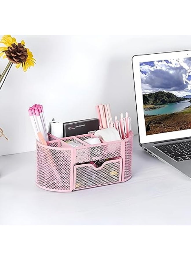 منظم مكتب متعدد الاستخدامات مع حجرات وأدراج متعددة - حل تخزين مكتبي متكامل للوازم المكتبية والمستندات والقرطاسية والملحقات - تصميم متين وموفر للمساحة للمنزل ومساحات العمل المهنية - Image 5