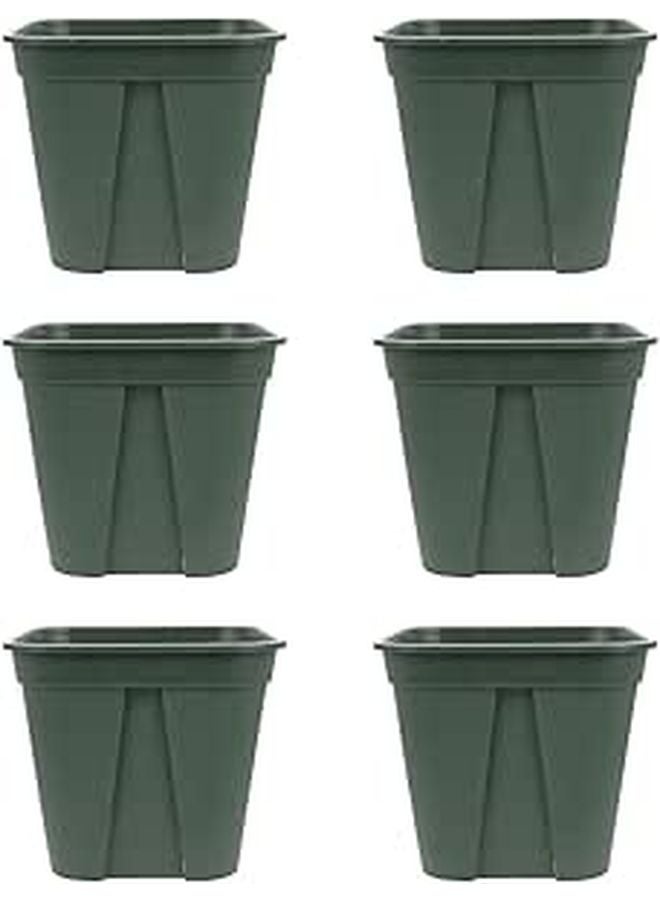6Pcs Large Plastic Plant Pots with Drainage Holes for Indoor Outdoor Garden Plants - Image 1