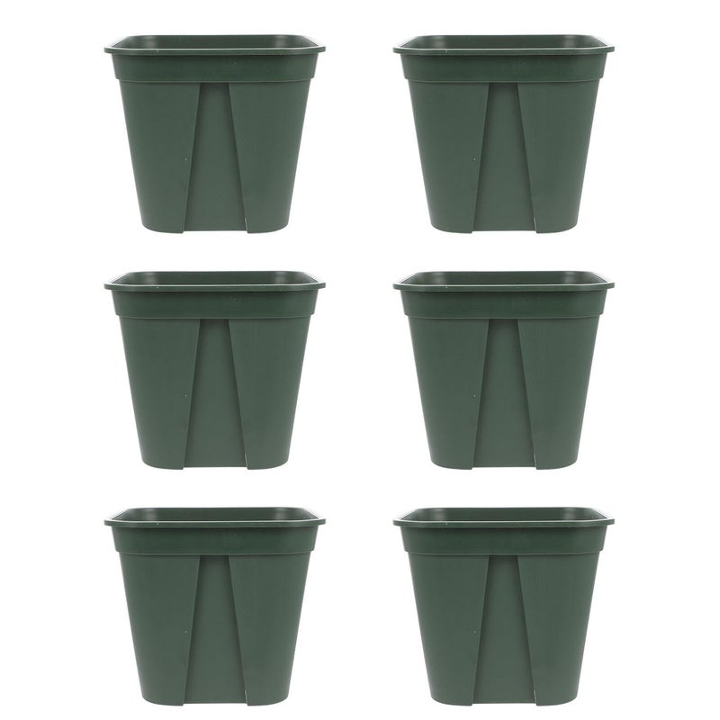 6Pcs Large Plastic Plant Pots with Drainage Holes for Indoor Outdoor Garden Plants - Image 2