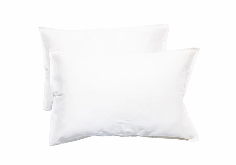 Hygge Life Hygge Life Bedding Set 1 Queen Size Bedsheet 2 Large Pillow Covers 1 King Size Duvet Cover 100 Cotton 210 TC White  - Image 5