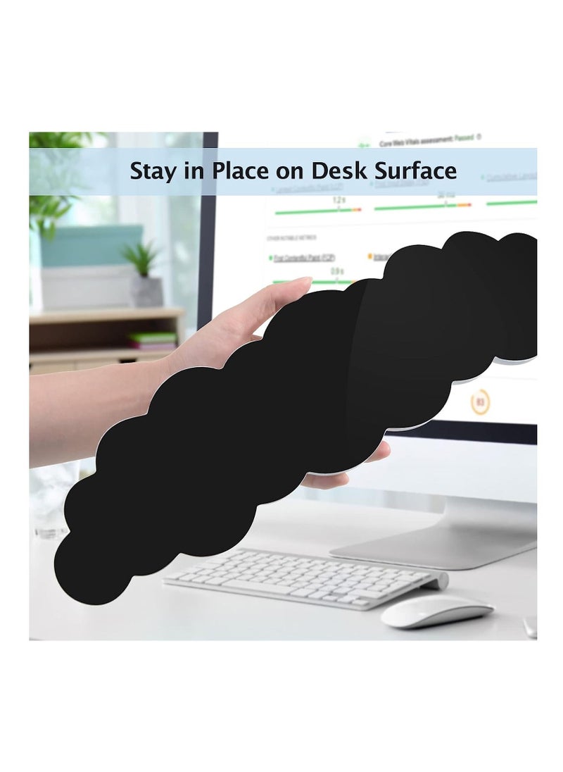 Generic - Keyboard Wrist Rest Set Cute Cloud Shape Wrist Rest Support for Mouse Keyboard Computer Elbow Pad Arm Rest Mouse Wrist Cushion, Ergonomic Design for Typing Comfortably (Keyboard not Included) - Image 1