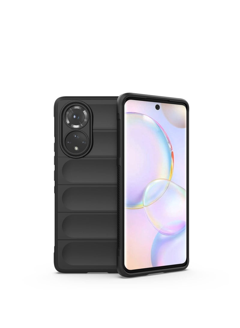 جراب موبايل ماجيك شيلد  سيليكون مضاد للصدمات وحمايه للكاميرا متوافق Honor 50 / Nova 9  (اسود) - Image 1