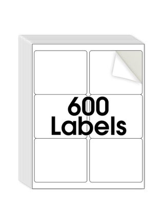 3-1/3x4 Shipping Address Labels ,for Inkjet or Laser Printer, 6 Up Sticker Labels Paper, Matte White Paper Sheets, Strong Adhesive, Dries Quickly, Holds Ink Well, 600 Lables - pzsku/ZBBA228D4302E130C7AB1Z/45/_/1698649498/f611b92c-d938-4581-8659-3141b4d71325