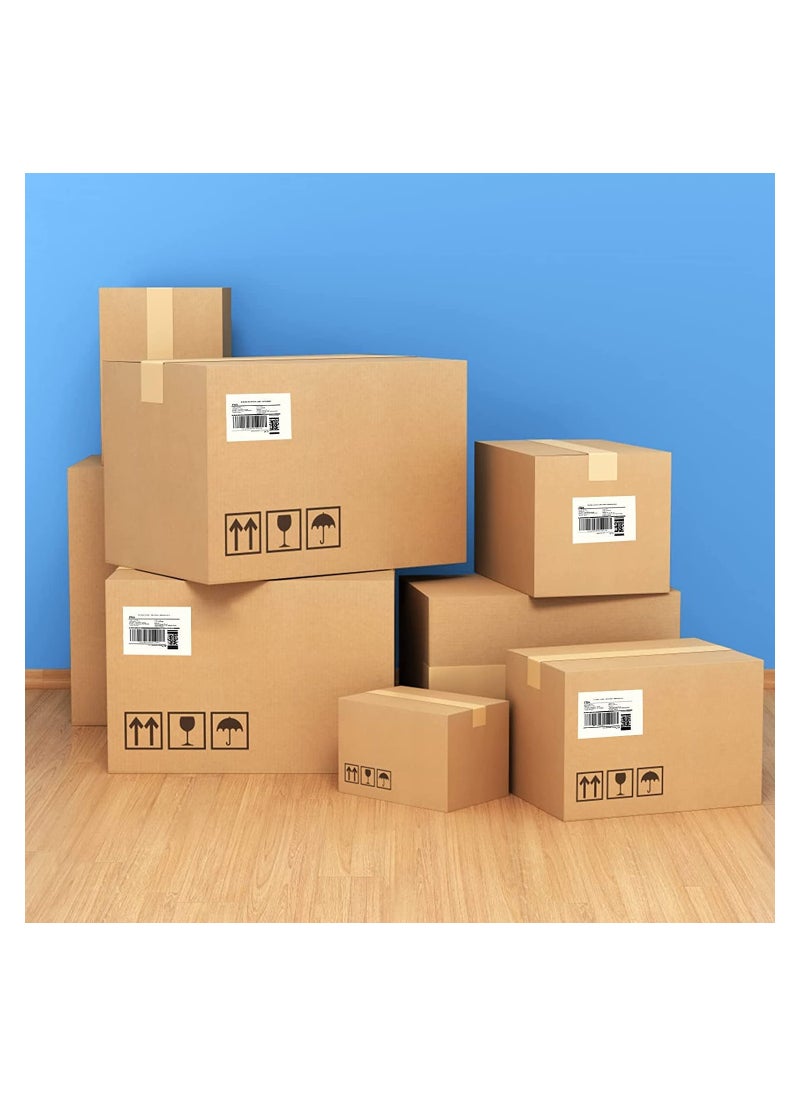 3-1/3x4 Shipping Address Labels ,for Inkjet or Laser Printer, 6 Up Sticker Labels Paper, Matte White Paper Sheets, Strong Adhesive, Dries Quickly, Holds Ink Well, 600 Lables