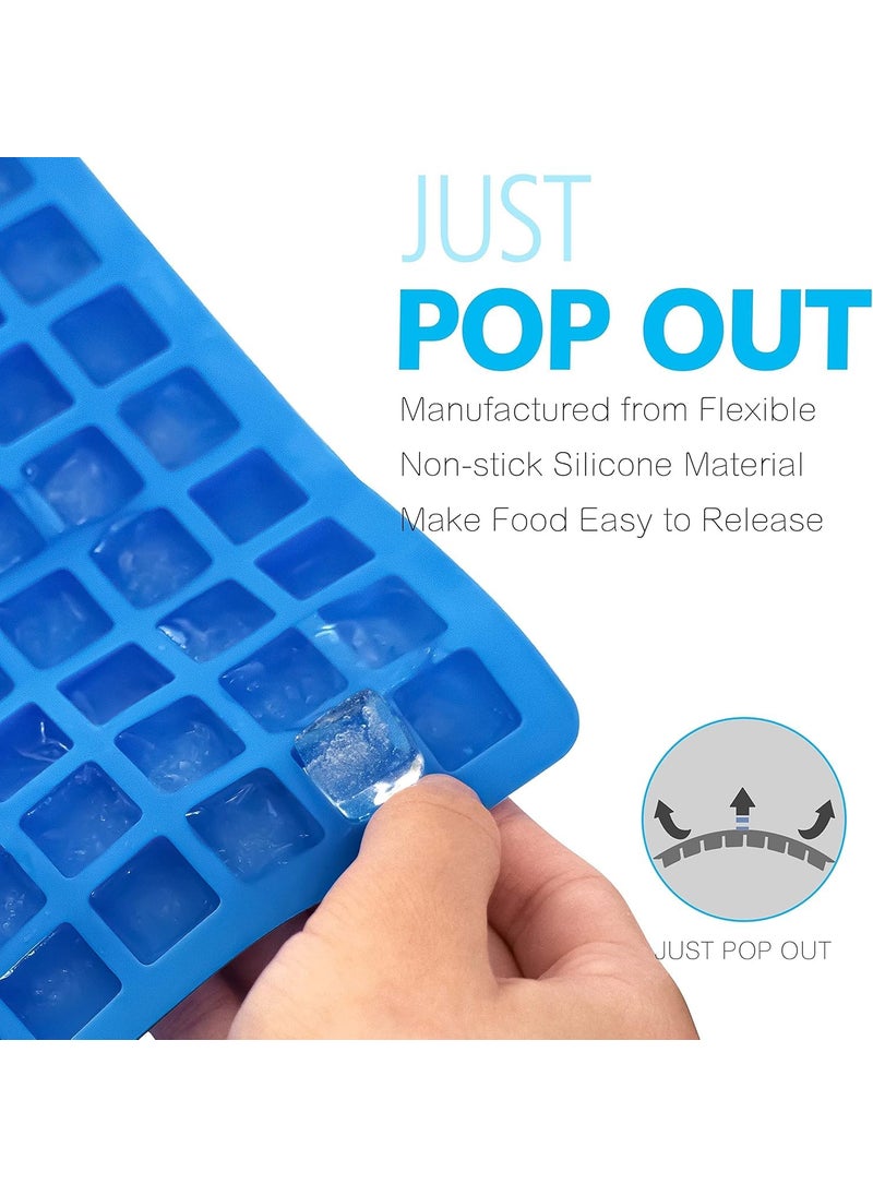 LEGACYCART LEGACYCART 126 Cavity Mini Square Silicone Mould for Candy Chocolate Gummy Caramel Ganache Ice Cubes Jelly Truffles Pralines Marshmallow Sour Chewable Candy Cake Decor  - Image 4