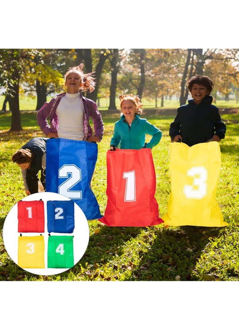 4PCS Kids Kangaroo Jumping Bags Set for Outdoor Potato Sack Race Games Durable Oxford Cloth Balance Training Toys with Shoulder Straps Fun Carnival Birthday Party Supplies for Children  - Image 1