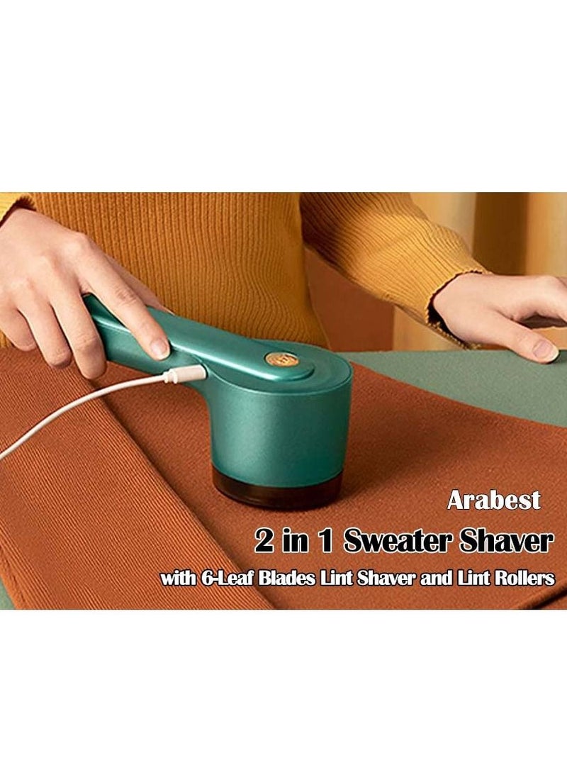 2 in 1 Sweater Shaver with 6-Leaf Blades Lint Shaver and Lint Rollers (Green) - pzsku/ZBBA23333DBA6C123D782Z/45/_/1675330845/d2088ada-a811-4f08-b6ef-5772d6ae1b43