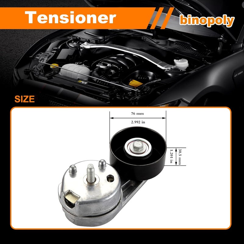 binopoly 38279 Drive Belt Tensioner Assembly With Pulley for 2000-2009 Five Hundred/Fusion/Escape - Image 3
