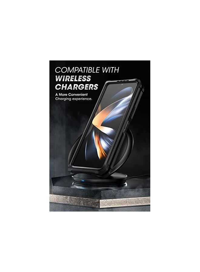SupCase Unicorn Beetle Case for Galaxy Z Fold 4 5G (2022), [Rugged Belt Clip] Shockproof Protective Case with Built-in Screen Protector & Kickstand (Black) - Image 5