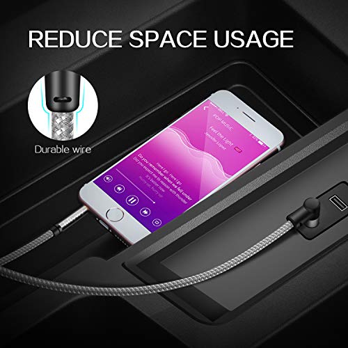 Hftywy Aux Cord,20 ft 3.5mm Audio Cable Headphone Cable Male to Male Stereo Hi-Fi Sound Nylon Braided aux to aux 1/8 Cable for Car Home Stereos Speakers Tablets, Speakers - Image 3