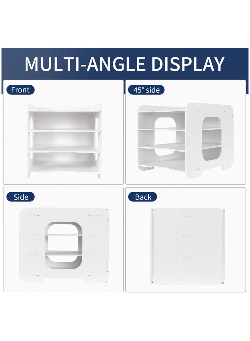 TPGP Letter Tray Paper Organizer - Desk Tidy Organizer File Document Holder A4 Paper Filing Trays for Home, Office, School (4 Tier) - Image 2