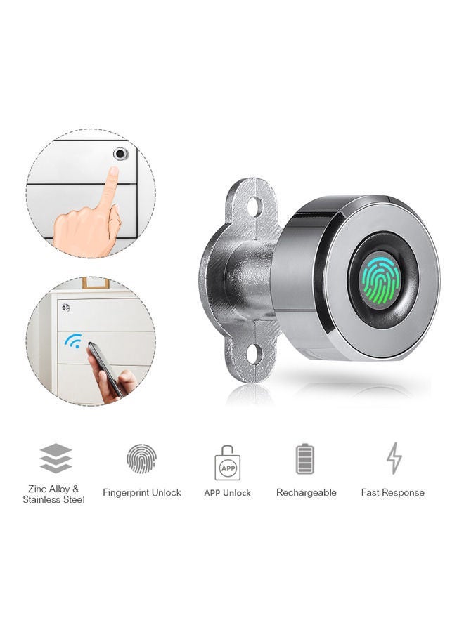 NIBEMINENT Hidden File Cabinet Smart Fingerprint Lock Silver  - Image 3