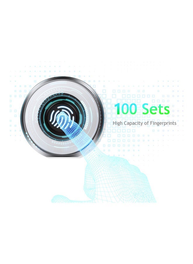 NIBEMINENT Hidden File Cabinet Smart Fingerprint Lock Silver  - Image 5