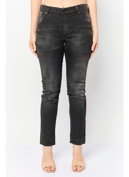 Women Boyfriend Fit Ripped Denim Jeans, Black