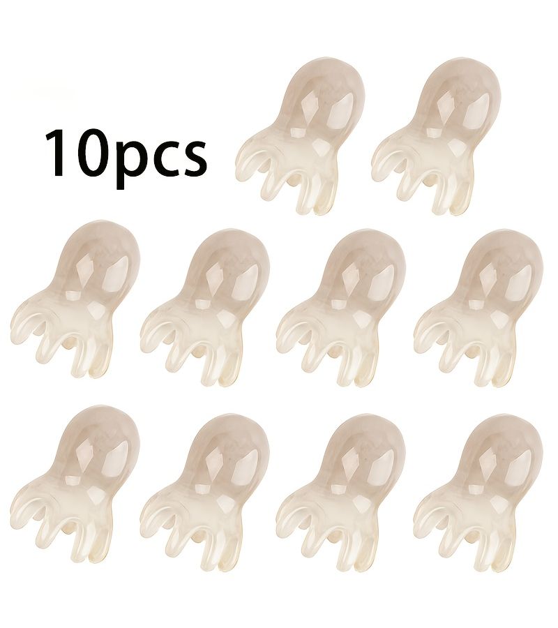10pcs Octopus Design Resin Manual Head Massager Scalp Comb for Neck Shoulder Stress Relief - Image 4