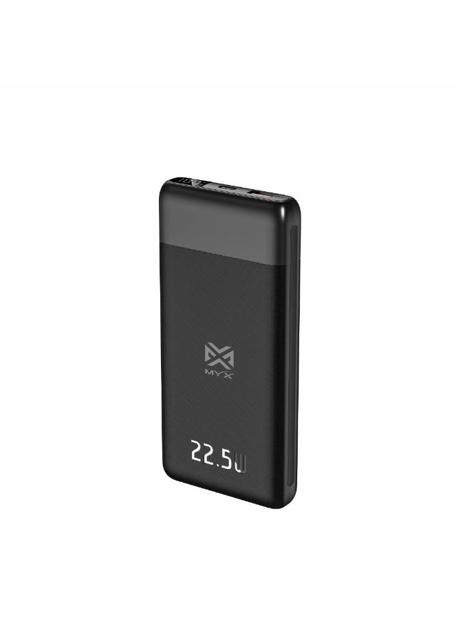 MYX PowerCore 10,000mAh Power Bank | 22.5W USB-A & 20W PD Fast Charging | Digital Display | Safety Protections (MPB541) - Image 2