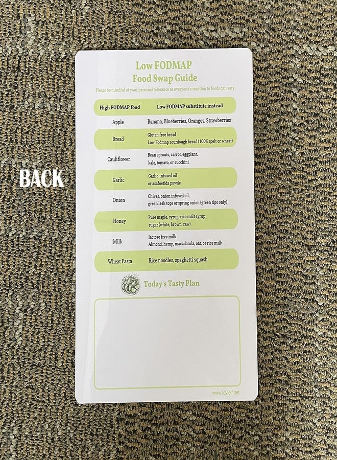 lovielf Reusable Low fodmap Grocery & Shopping List for Nutrition, Gut Health, IBS Relief, and Enhances the Elimination Diet | Double Sided Erasable material - Image 2