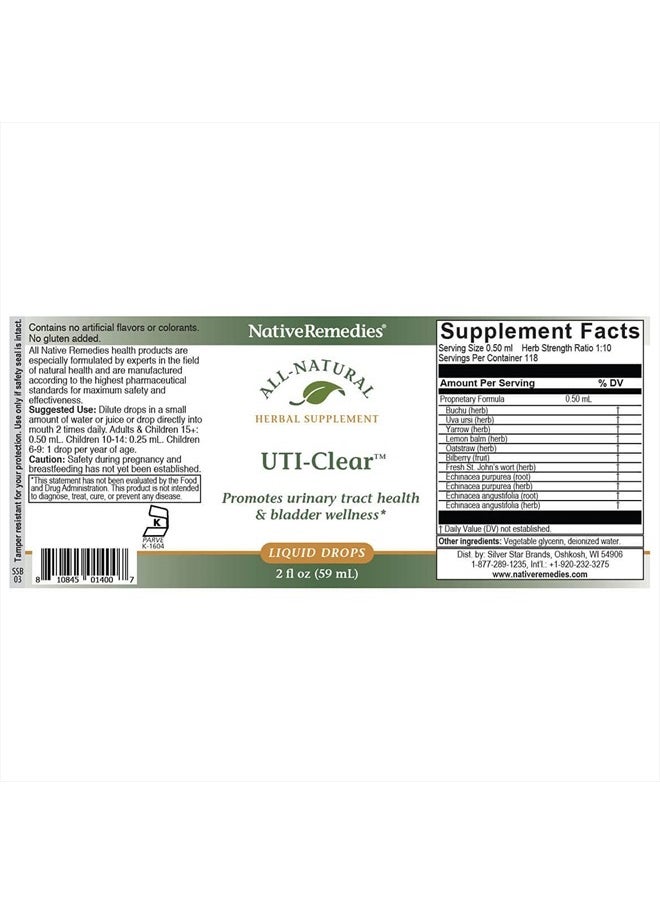 Native Remedies UTI-Clear for Urinary Tract and Bladder Health, 59 ml  - Image 5