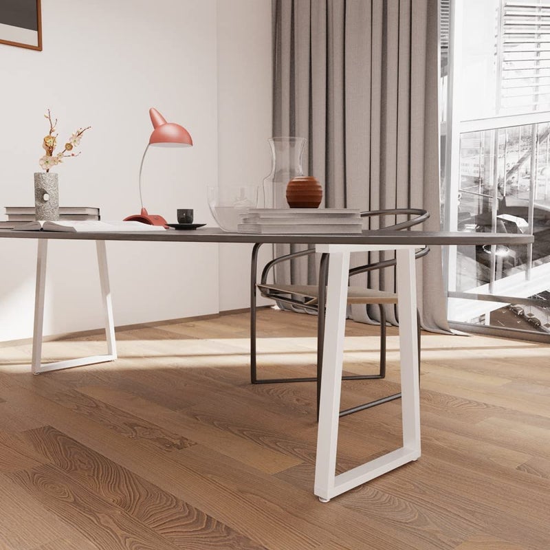 Dcloud Metal Table Legs Heavy Duty Desk Legs DIY Furniture Legs Dining Table Coffee Table Office Desk Tables desktops Kitchen Tables Counter Tops only Legs TRAPEZOIDAL Shape White - Image 3